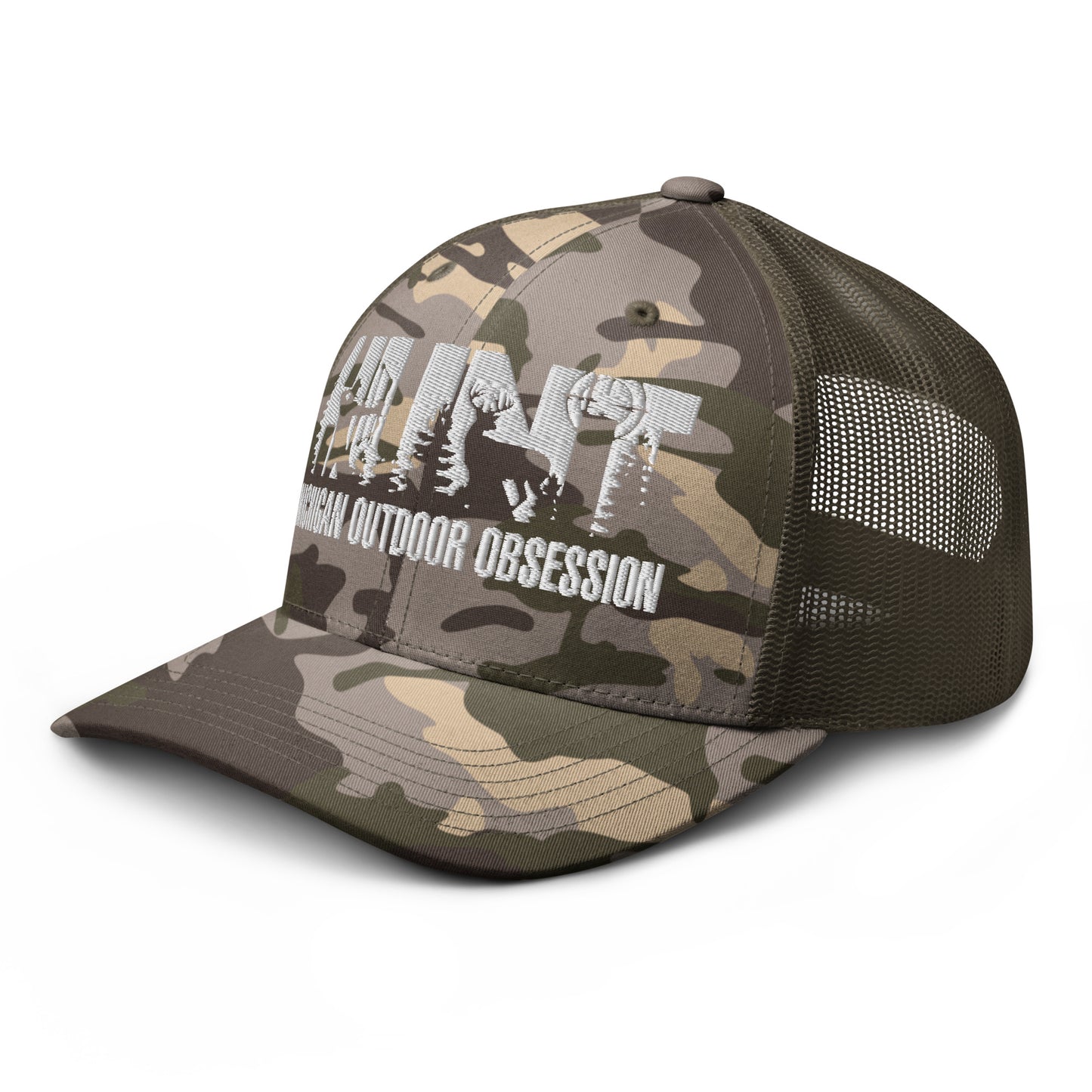 MOO HUNT Camouflage trucker hat