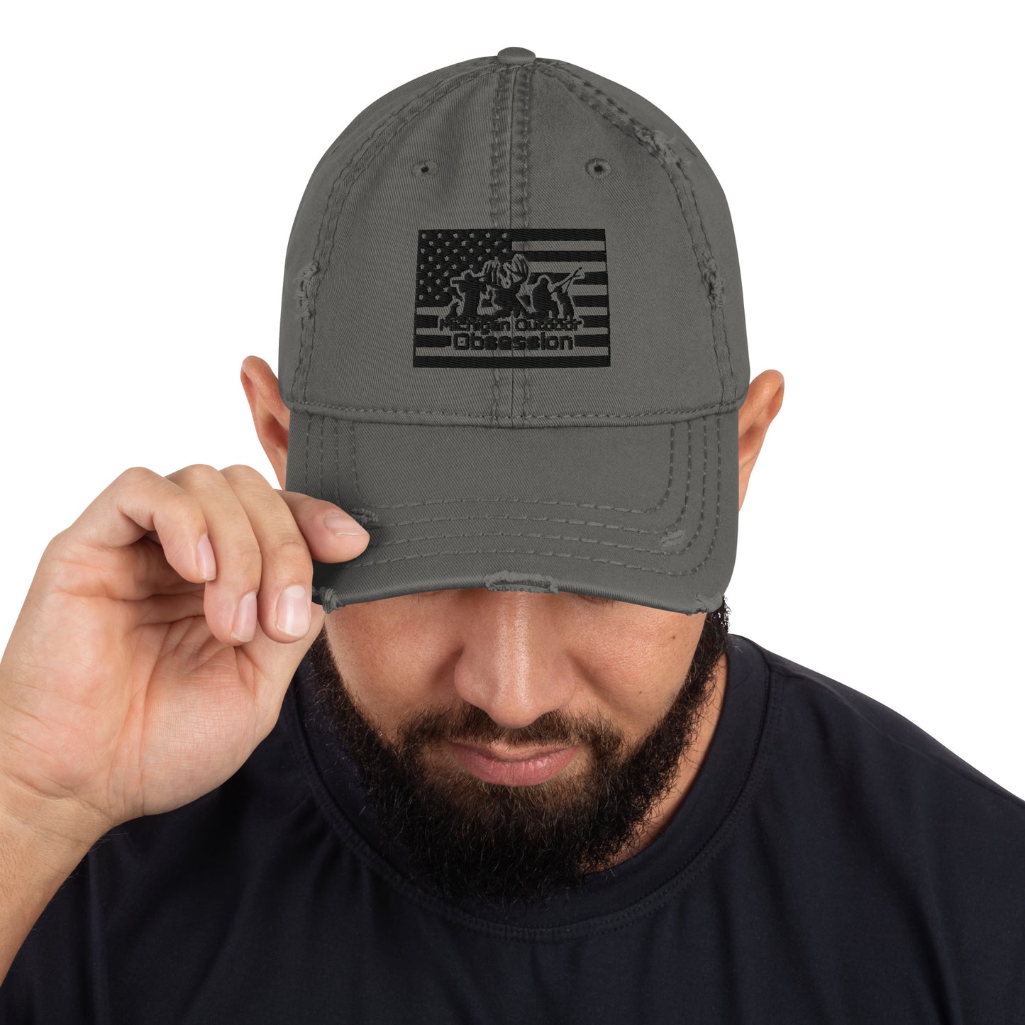 MOO USA Distressed Dad Hat