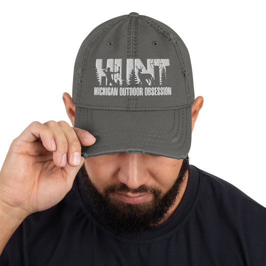 MOO HUNT Distressed Dad Hat