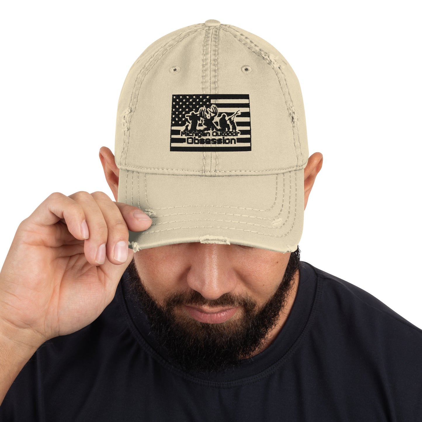 MOO USA Distressed Dad Hat