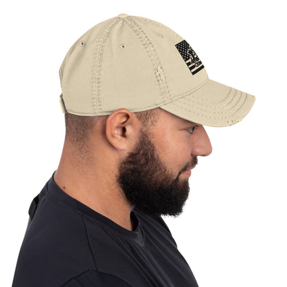 MOO USA Distressed Dad Hat