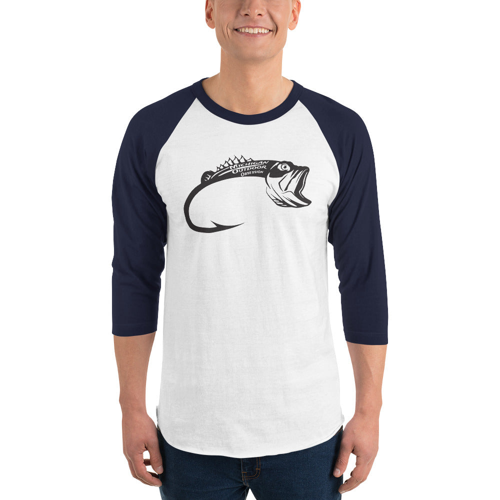 MOO FISH 3/4 sleeve raglan shirt