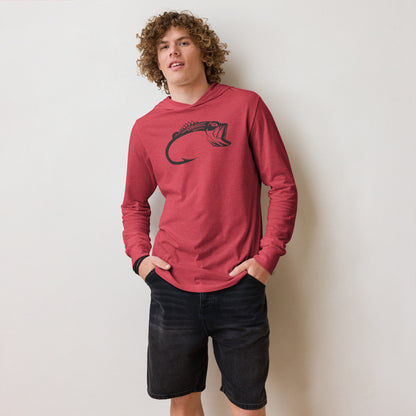 MOO FISH Hooded long-sleeve tee