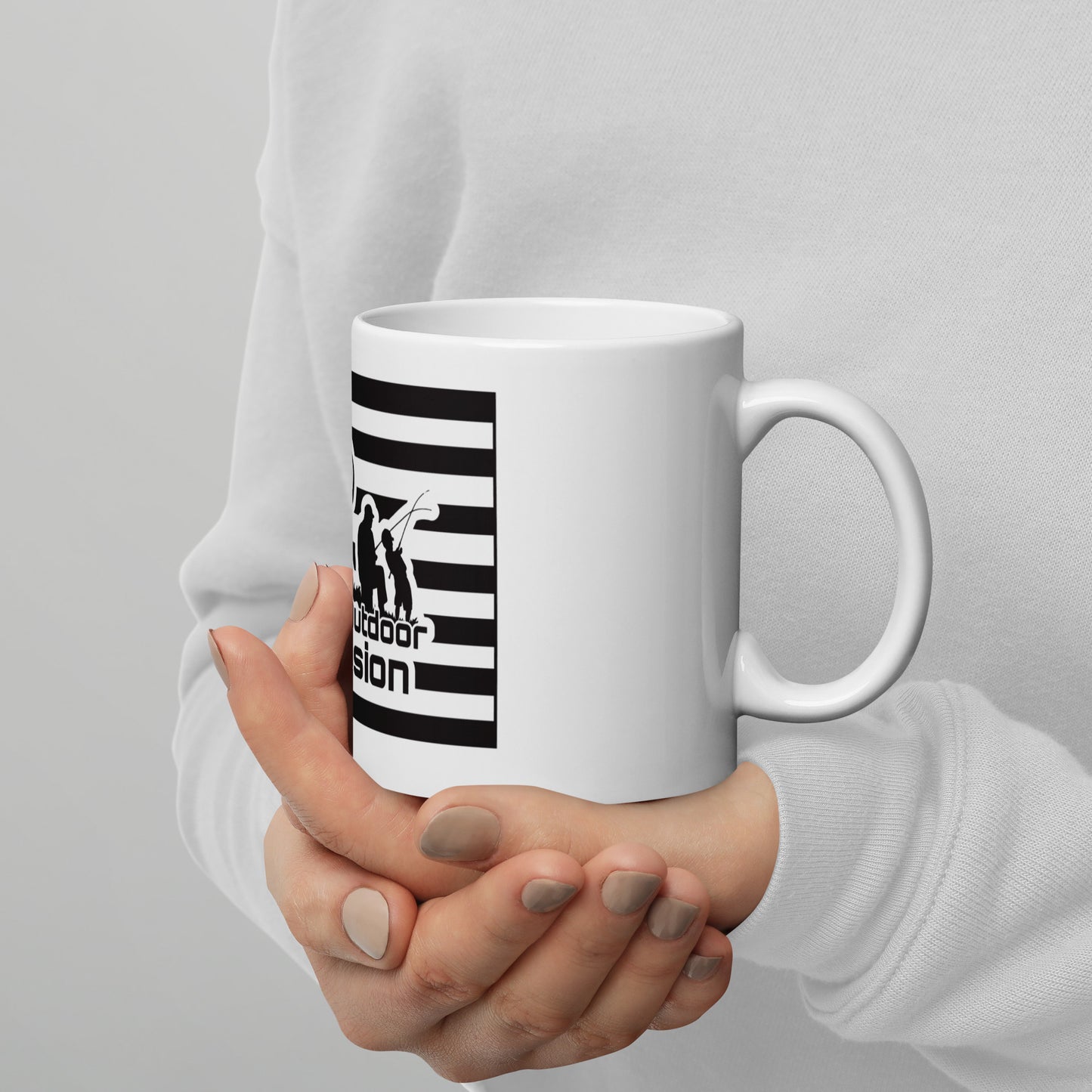 MOO USA White glossy mug