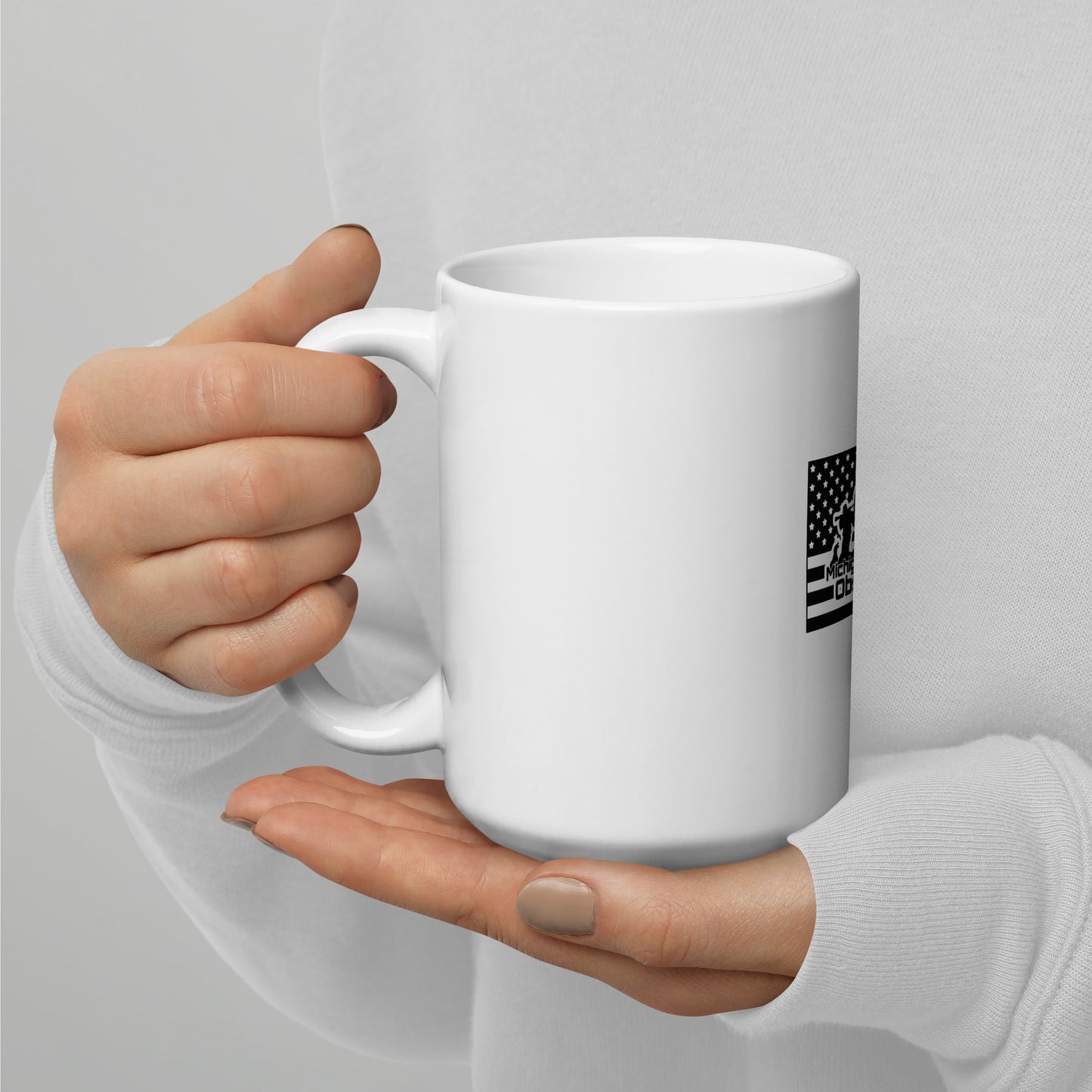 MOO USA White glossy mug