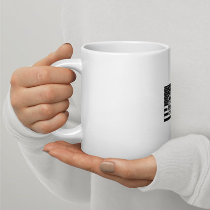 MOO USA White glossy mug